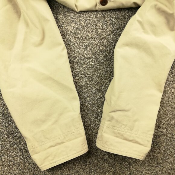 VTG LL Bean Jacket Canvas Chore Barn Corduroy Collar Flannel Lined Mens Large - Picture 10 of 13